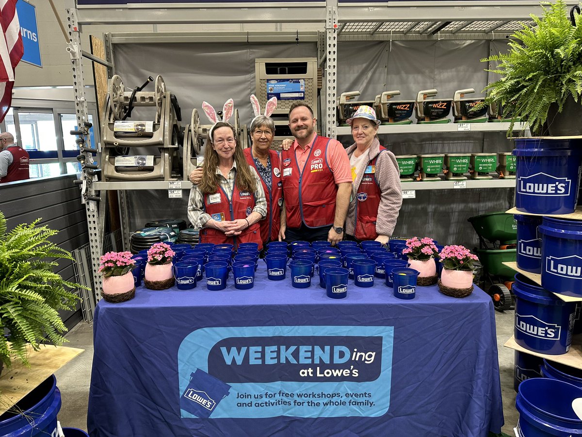 Easter Fun at Store 2614!!! Hoppy Easter from our Crew! @lowes <a href="/Lowes/">Lowe's</a>Careers <a href="/BlueTeam_R21/">Lowe’s Region 21</a> @AlexStempovschi <a href="/charlesatlowes/">charlesatlowes</a> @AprilCASM <a href="/KylerAtLowes/">KylerAtLowes</a>