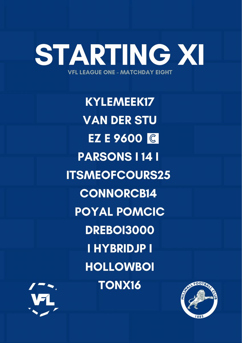 🗓️ 08/04/23

🆚 Sheffield Wednesday (A)
⏰ 20:15

🆚 Crewe Alexandra (H)
⏰ 20:45

<a href="/TheVFL_/">VFL</a>