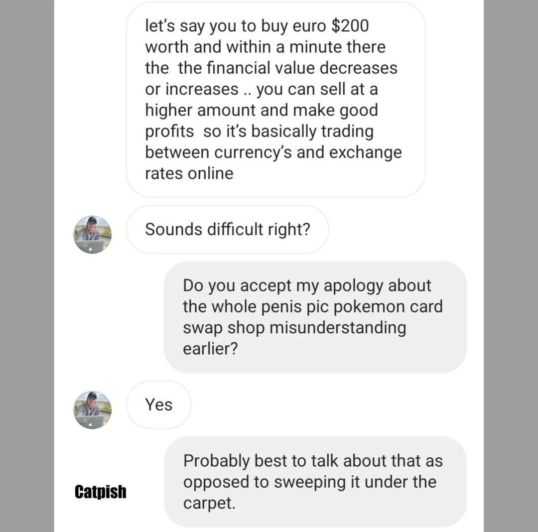 catpish1's tweet photo. Dicks &amp; Forex chat 2/3 https://t.co/9r3RQI664p