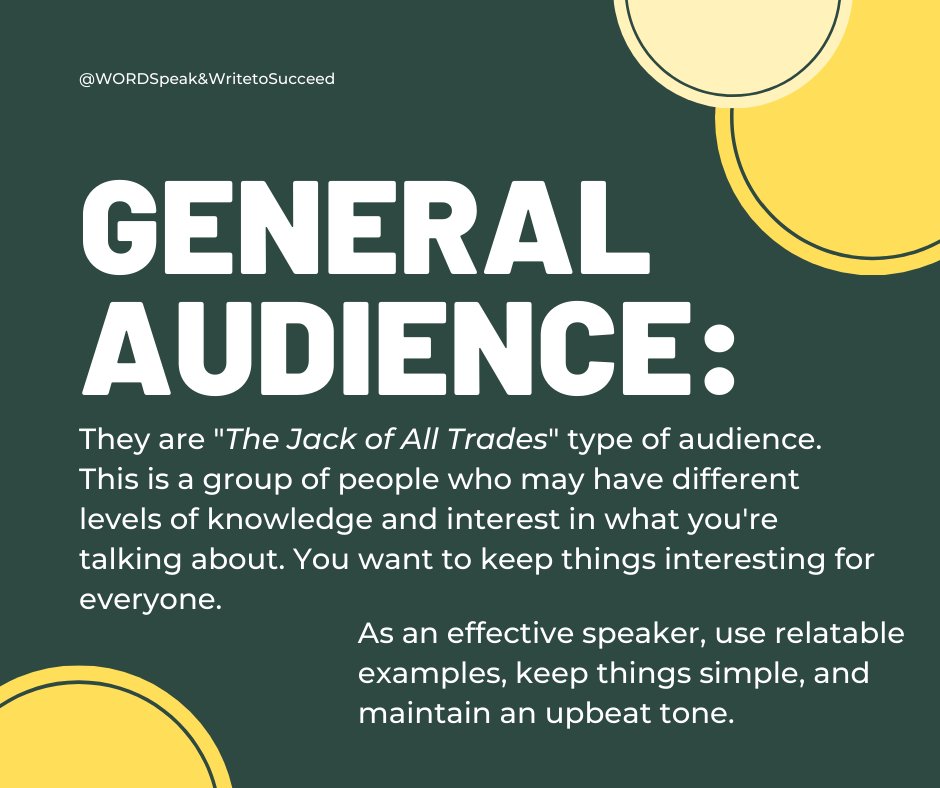 AceResultsMngt's tweet image. Ready to become a captivating speaker? Your preparation is good but make sure you also know your audience. Know them and learn how to win them over.
#SPEAKINGCHALLENGE #speaker #speakerlife #motivationalspeaker #motivationalwriter #speakeasy #word