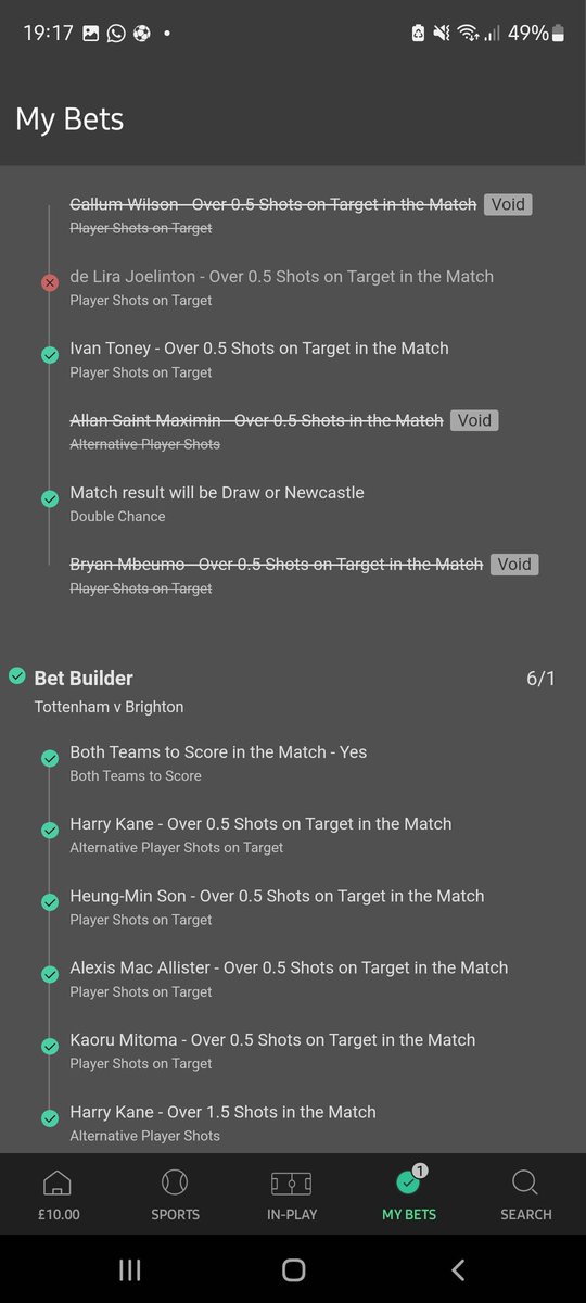 _ThriftnShift's tweet photo. @bet365 because he didnt play is there no way to just void the selection on that bet? https://t.co/6gUvWkW5rF