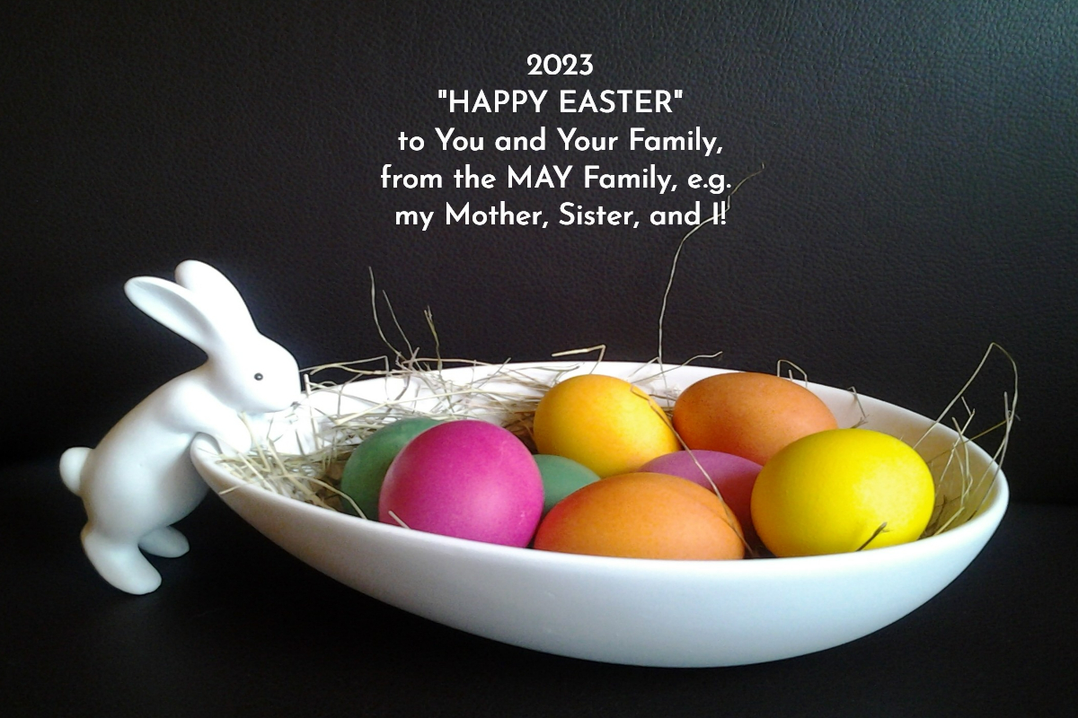 Good afternoon and Happy Early Easter and Sunday Funday! 

I'm dropping you a quick line to wish YOU a very Safe and Happy Easter weekend with your Families.

SUNDAY is a New Beginning for ALL OF US!

Jimmy and the "MAY" Family