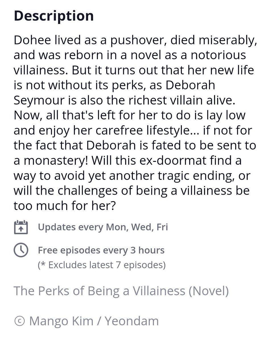 The Perks Of Being A Villainess Novel hoy on Twitter: "new novel on Tapas! 🎭 romance, fantasy ⏰ free every 3
