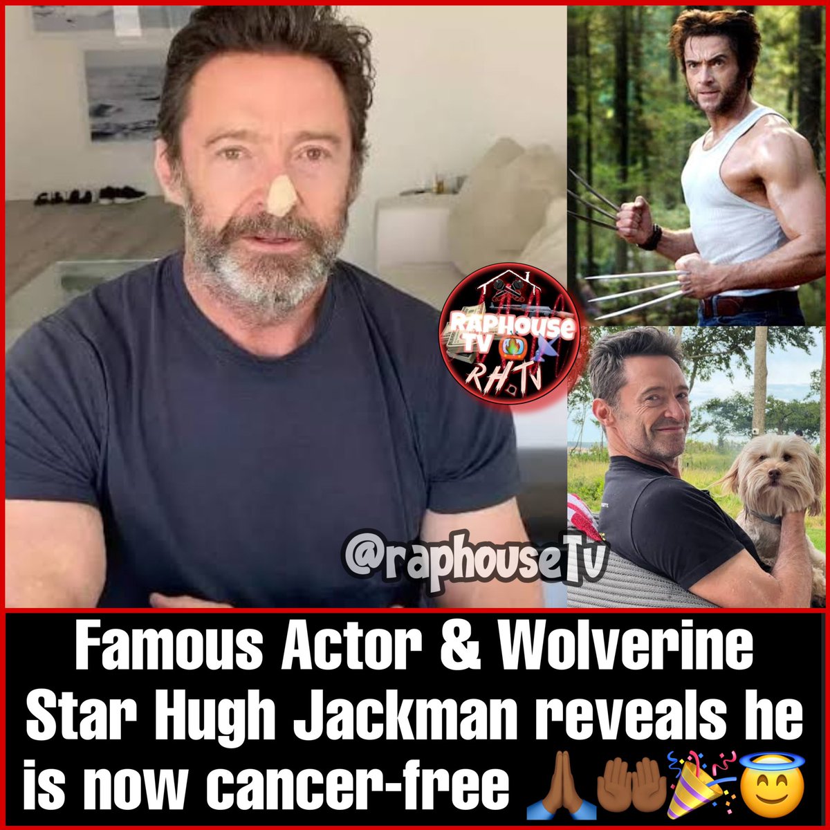 Famous Actor &amp; Wolverine Star Hugh Jackman reveals he is now cancer-free 🙏🏾🤲🏾🎉😇