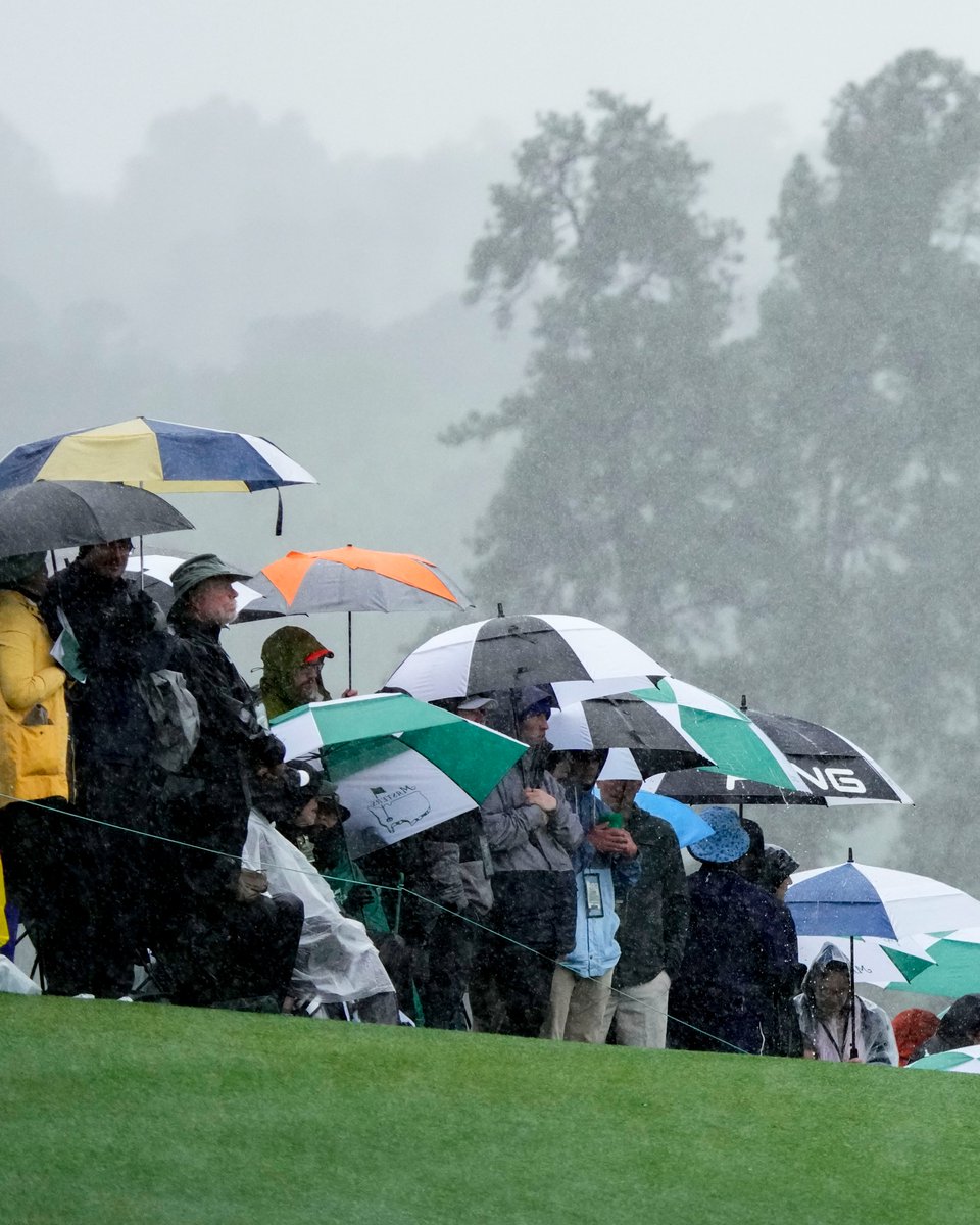 Golf Channel on Twitter "Braving the elements at Augusta National. 🌧️