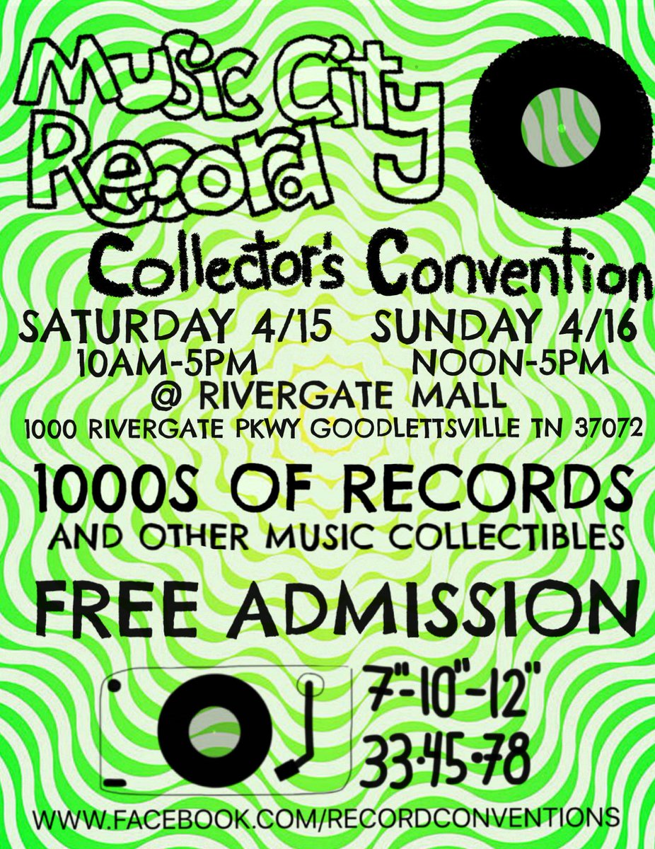MCRecordCon's tweet photo. @Do615Nashville Next weekend… https://t.co/W0NtEgFodc