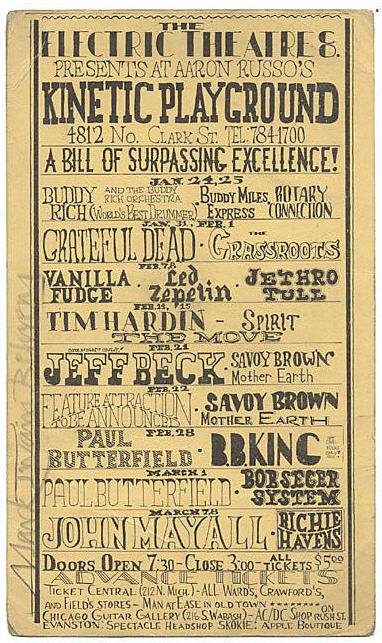 This club became a driving force in the music business, Opened on April 3, 1968, as the Electric Theater by Aaron Russo.  Demolished for condominiums in 2003. The interior of the venue was featured in the film Medium Cool (1969).