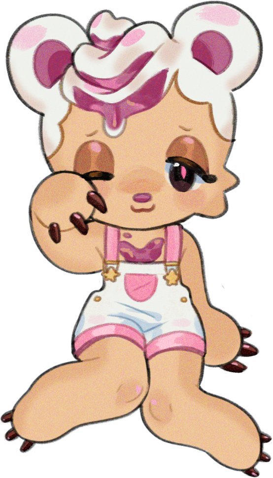 My lil breakfast sun bear!
Art by  @Charmseyart