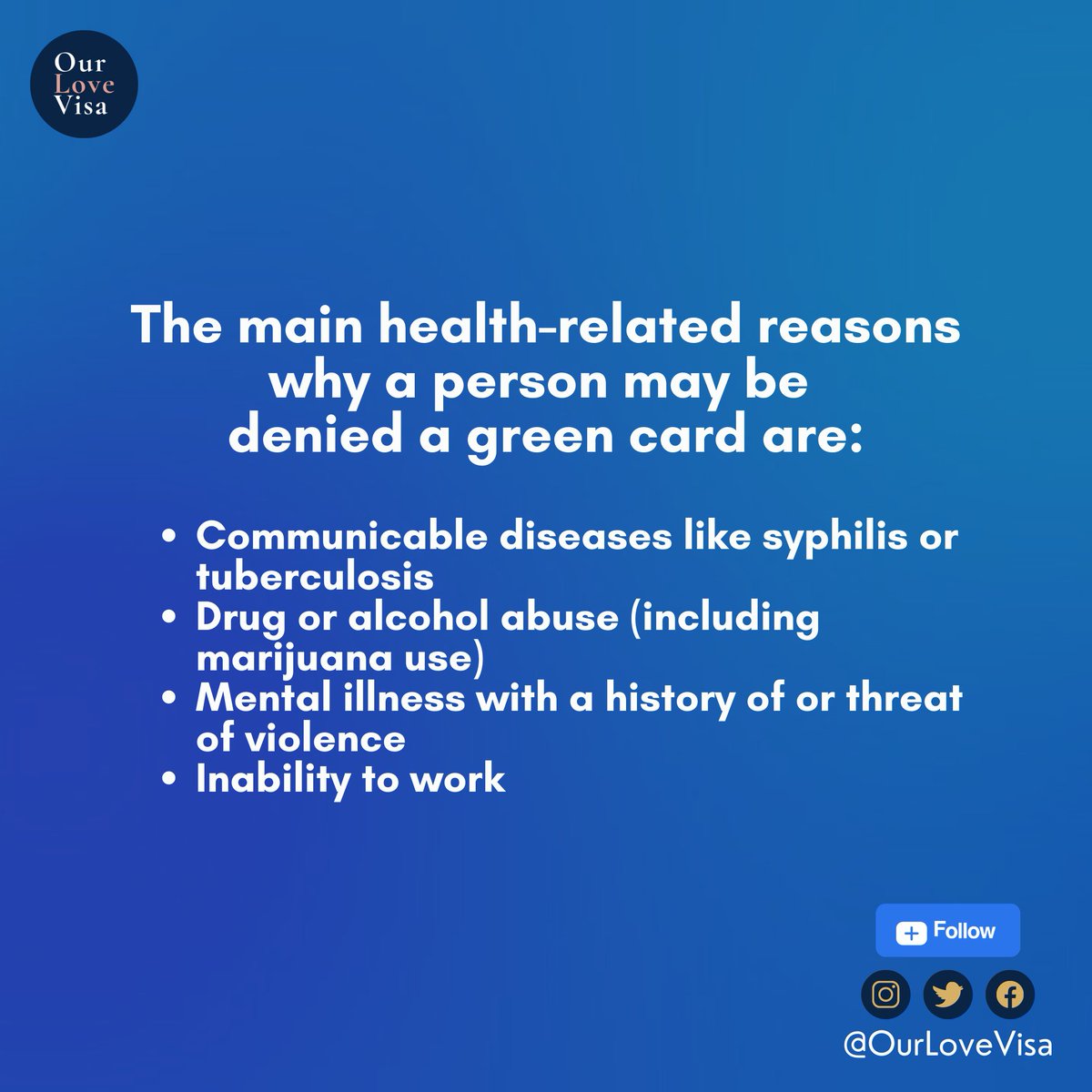 OurLoveVisa's tweet photo. What is the immigration medical exam for?
Read more here: https://t.co/anT7DyrRpm https://t.co/tvVNYbaaji