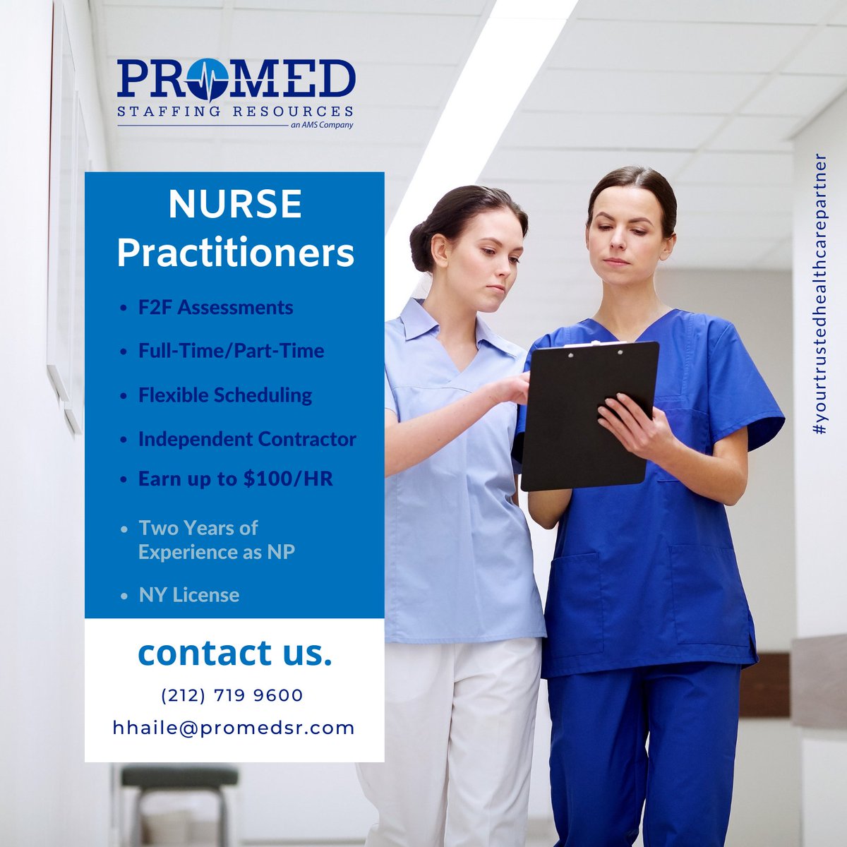 Promed Staffing Resources has the perfect job for you! Email Hemeden Haile at hhaile@promedsr.com

#nursepractitioner #maximus #promedsr #nursepractitionerjobs #nursepractitionersinyc #newyorknursepractitioners #practitionerorder #newyorkjobs #hiringinewyork