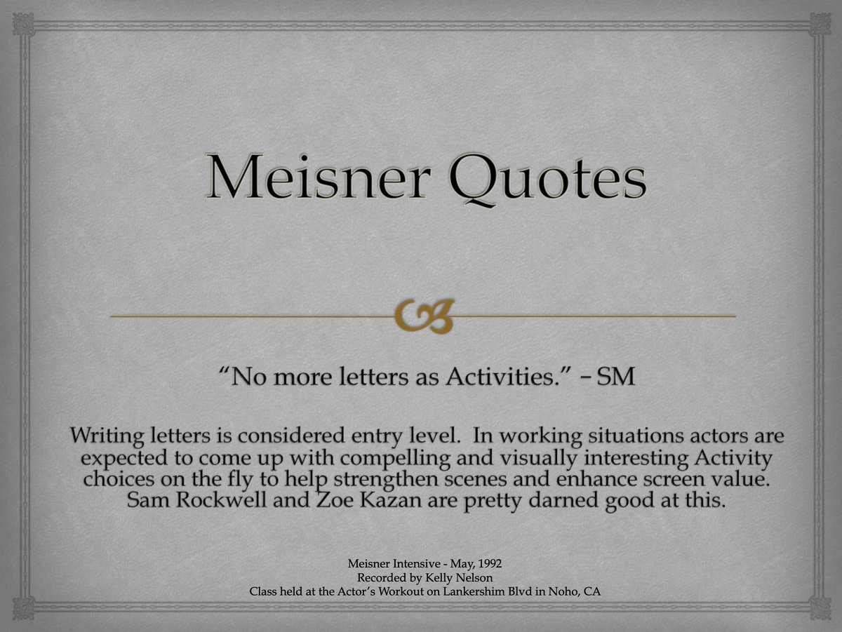 MeisnerActor's tweet photo. #Actor #Meisner #IndependentActivities https://t.co/G0gfflLMIv