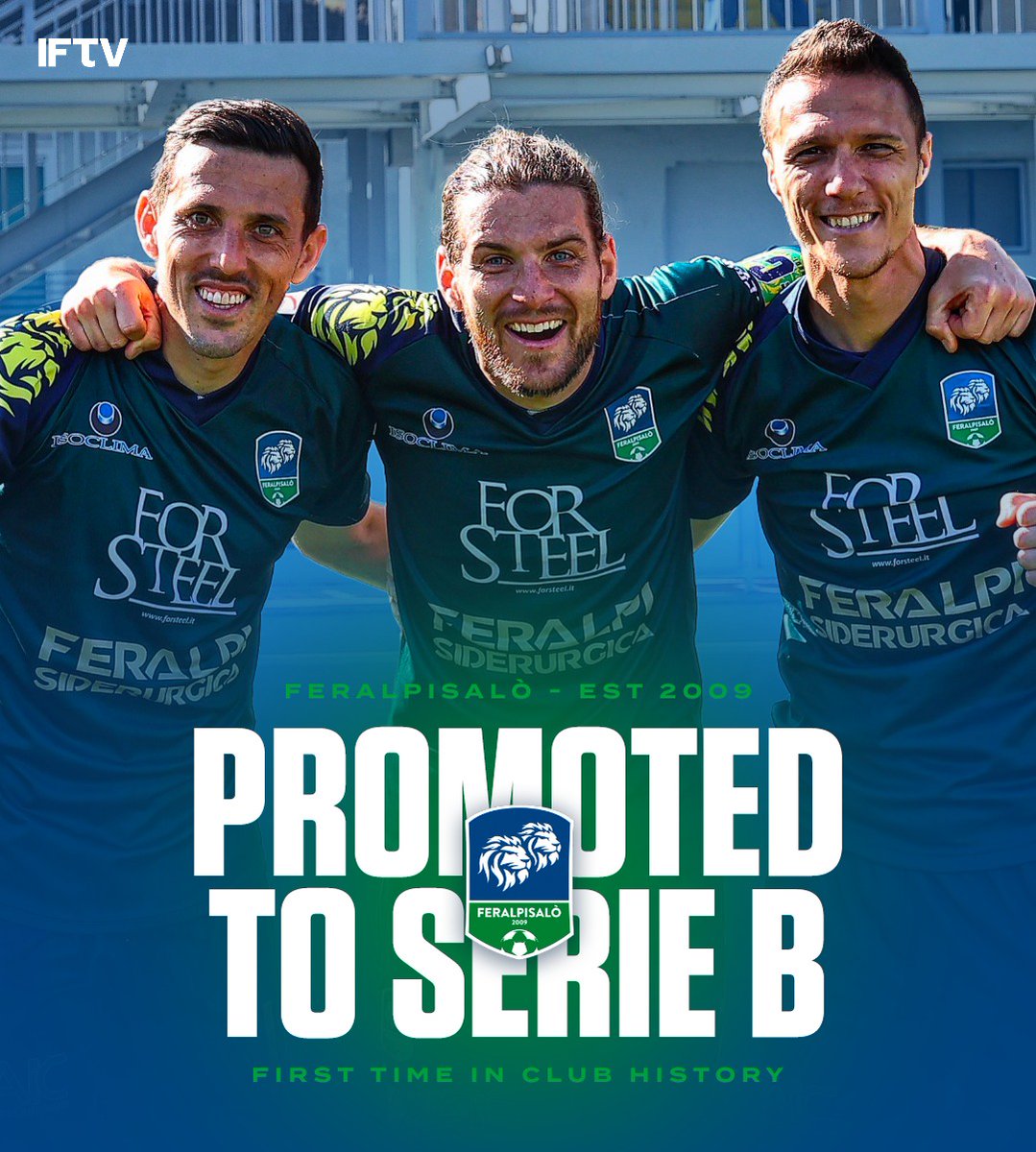 IFTVofficial's tweet photo. Feralpisalò has been PROMOTED TO SERIE B for the FIRST time in club HISTORY👏

The team was founded in just 2009 🤯 https://t.co/jmSQoxrgQa