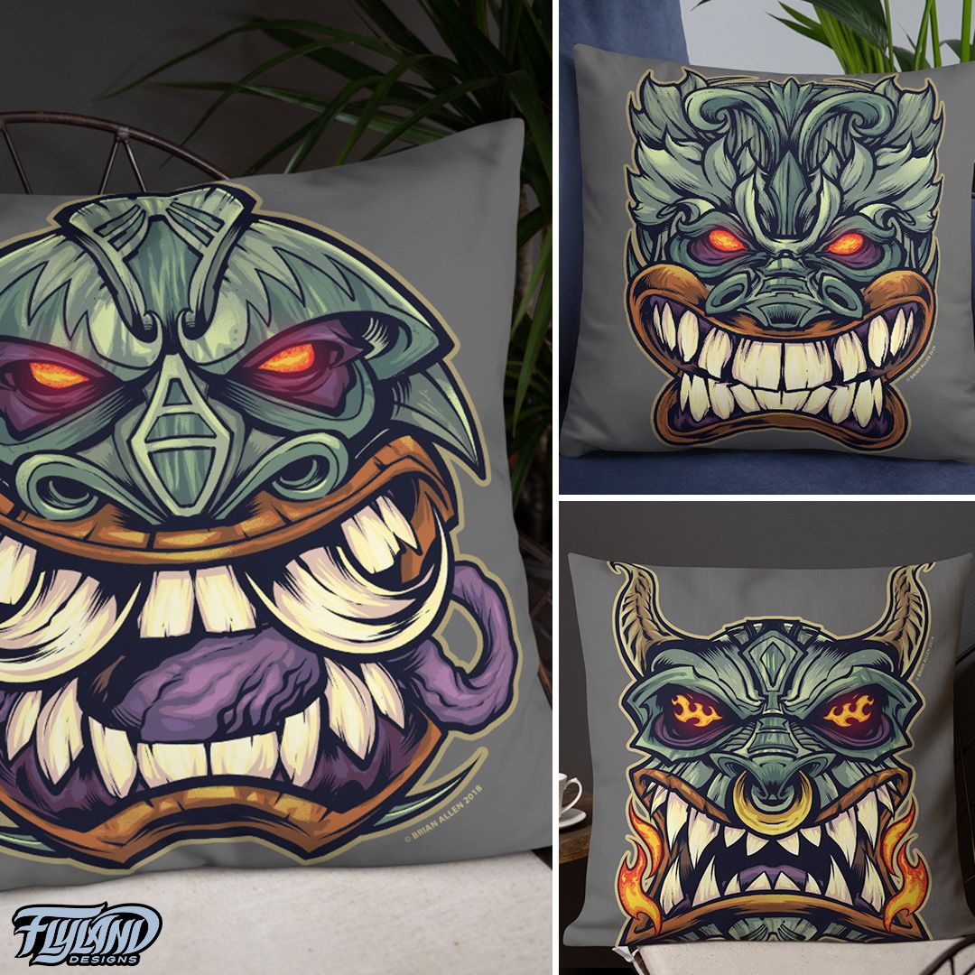 Snuggle up with my Tiki Totem throw pillows! You can grab one, or the whole set.
Check them out at bit.ly/3QU6y0L
#tiki #tikiart #flylanddesigns #brianallen #art