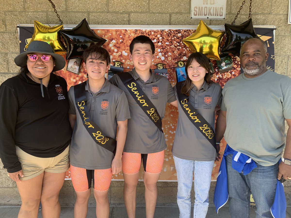SwimSPS's tweet photo. SPHS Senior Day. Seatigers Chris Jonathan and Hayden. Congrats on your long swimming careers and we wish you continued success! #swimsps https://t.co/h19FGG1pWH