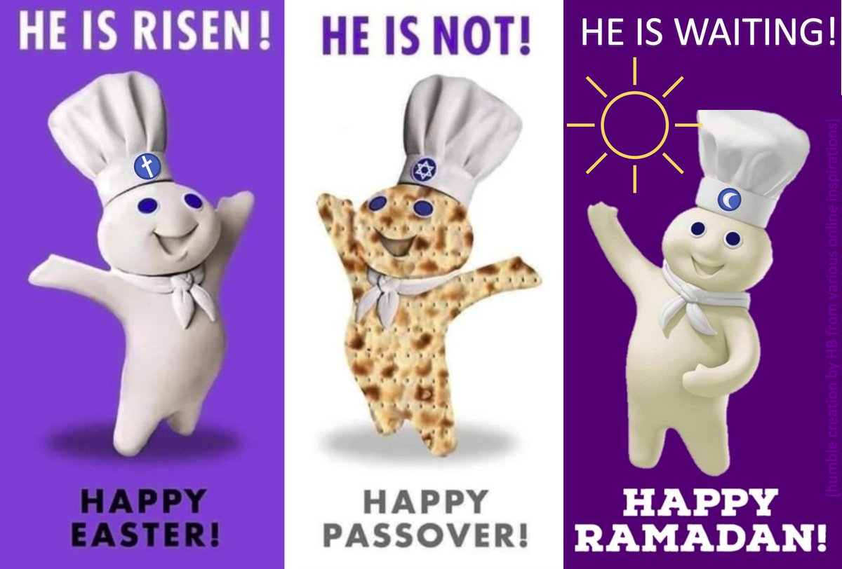 realHayman's tweet photo. Wishing all three of my Abrahamic religion tweeps a blessed Easter, Passover and Ramadan. ✌️♥️

#Easter #Passover #Ramadan https://t.co/nBR8cJ8HG5