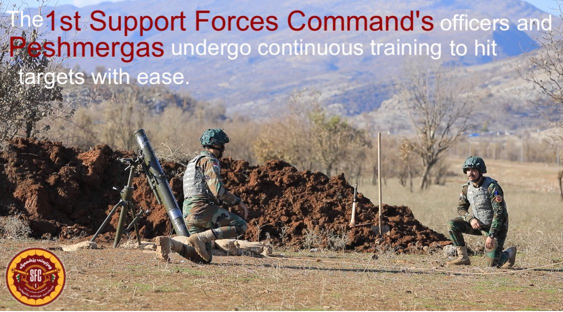 forces_command's tweet photo. The 1st Support Forces Command's #officers and #Peshmergas undergo continuous training to hit targets with ease.
#1st_supporting_forces_command
#فەرماندەیی_ھێزەکانی_پشتیوانی_یەک https://t.co/SFyTIQJQno
