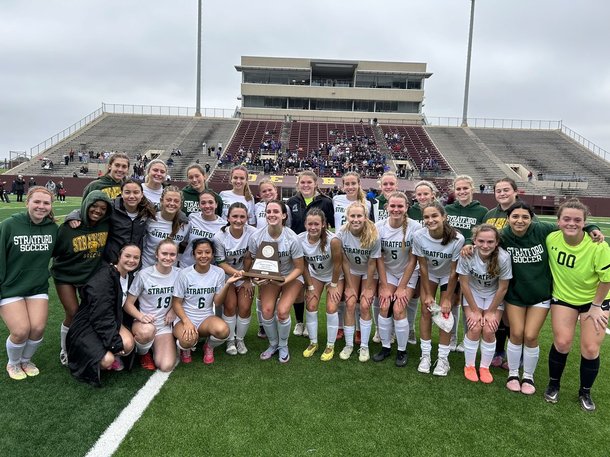 StratfordGSoc's tweet photo. Another 2nd place trophy. So extremely proud of these girls. Thank you Stratford community for your constant support. Great season girls, love you all!@77079Athletics @sbisdathletics https://t.co/BTY2VvDyiC