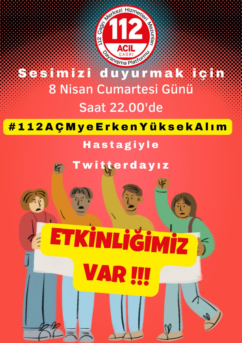 #112AÇMyeErkenYüksekAlım
Sayın Bakanım 
Binlerce atama bekleyen 3499 ÇMH Mezunları büyük mağduriyet yaşamakta
Hâlâ atama ile ilgili bir açıklama yapılmıyor
'AÇMden Alım Yapılacak' müjdenizin gerçekleşmesini bir an önce bekliyoruz
<a href="/suleymansoylu/">Süleyman Soylu</a> <a href="/TARIKBAHADIR43/">Tarık BAHADIR</a> 🇹🇷