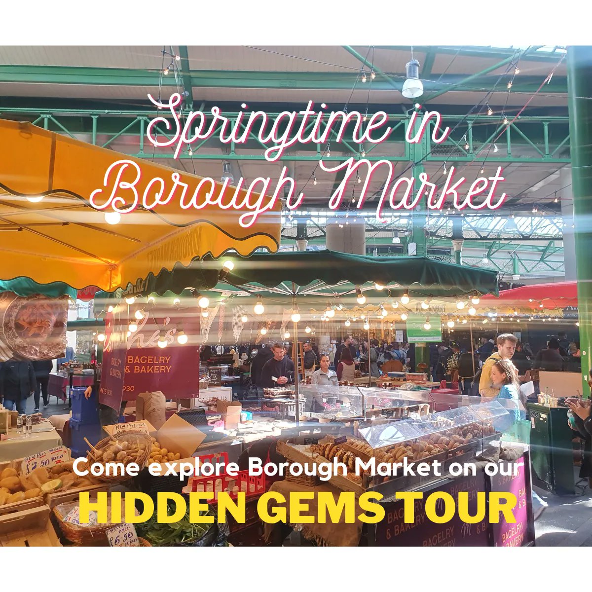 WalkEatTalkEat's tweet image. Springtime is finally here in London, what better place to experience it none other than @boroughmarket We have just added two new stops onto our #HiddenGemstour so why not come down and find out what they are? 
#walkeattalkeat
#Londonspringtime 
#HiddenGemstour
#Boroughmarket