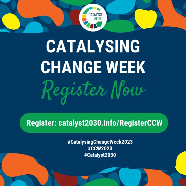 I'm super excited to share with you all about Catalyzing Change Week 2023! It's going to be an incredible event that you won't want to miss. Stay tuned for more updates, and mark your calendars! #CatalysingChangeWeek2023 #ChangeMakers Register via catalyst2030.net/register