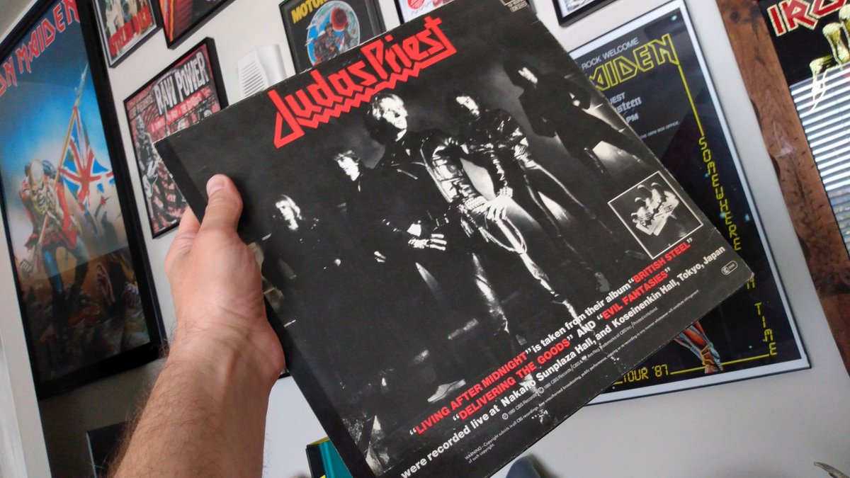 ChrisShadowens's tweet photo. Quick browse at the record store and came away with this gem. #JudasPriest #LivingAfterMidnight #UKImport #Metal #NWOBHM 🤘😁 https://t.co/NjqewssS1R