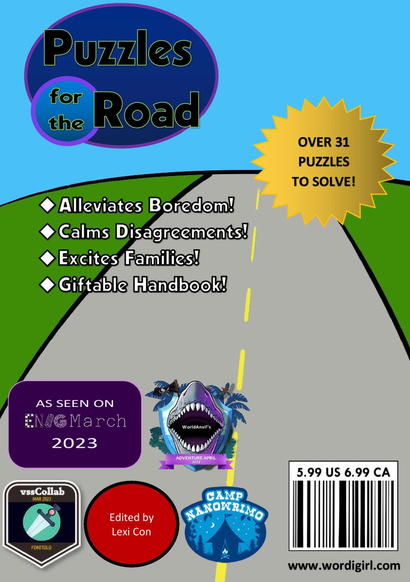 sandra_peculiar's tweet photo. Late to the party, I've finally completed the project I started for #enigmarch and March's #vsscollab. It's called Puzzles for the Road. Technically, we're in #worldanvil #adventureapril now, but it's okay. I think found a creative way to work it all in!
https://t.co/f4sISJLYqP https://t.co/7tnZ1lOD22