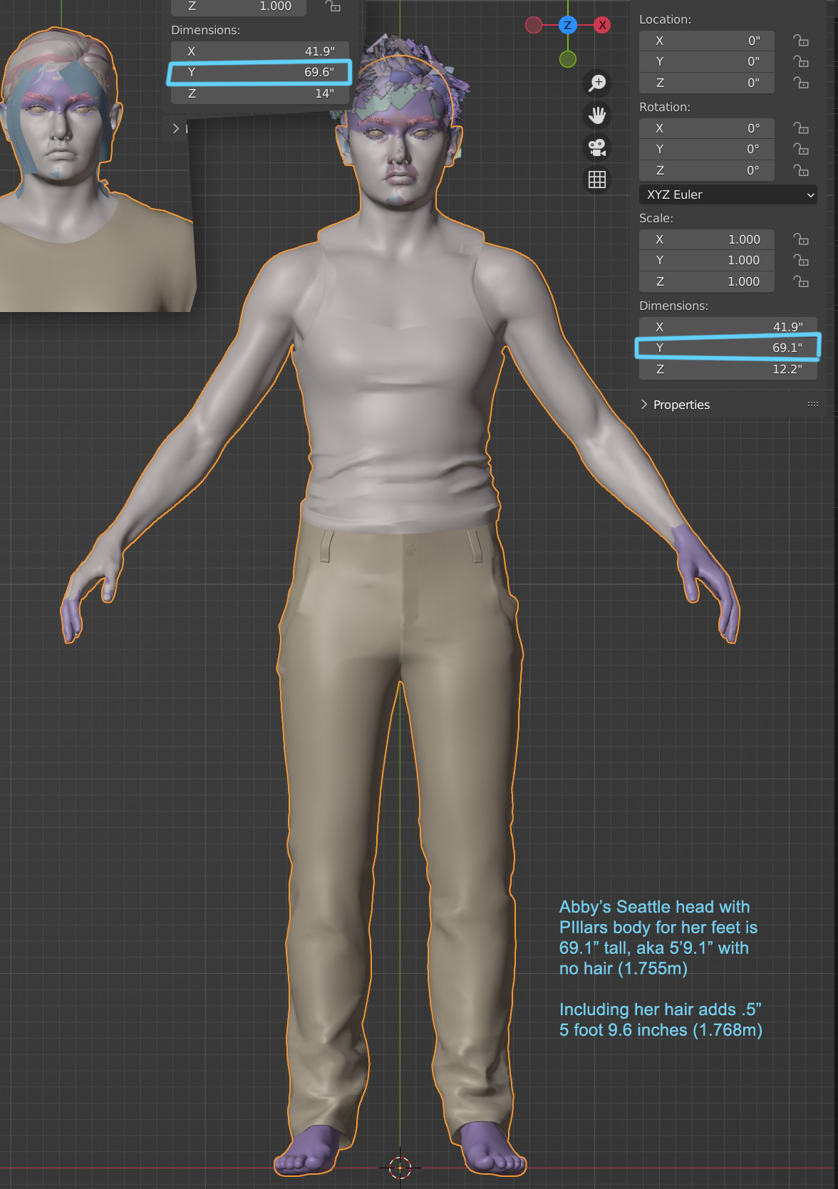 Katarina ✨ Abby Stan Account on X: These are the TLOU game model's  heights. Give or take tiny amounts for my estimates✨ Now y'all can stop  saying Abby is 6'3 lol  /