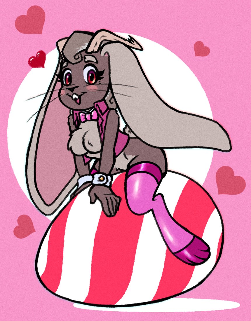 The Easter Bunny looks a little curvier than I would've figured. And more horned.
Oh, that's just Lopa.