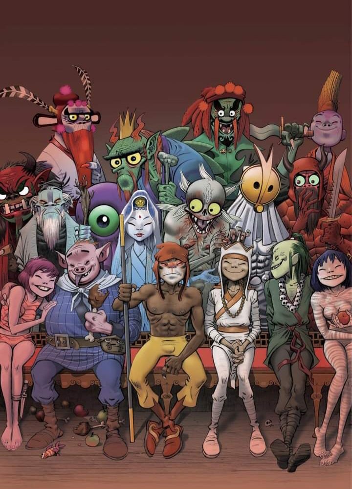 RadAlma's tweet image. I am basically going to just pool all my BBEGs from Jamie Hewlett background and cutaway characters for my next D&amp;amp;D campaign. #ThisIsTheWay #ttrpgfamily #gorillaz #DND