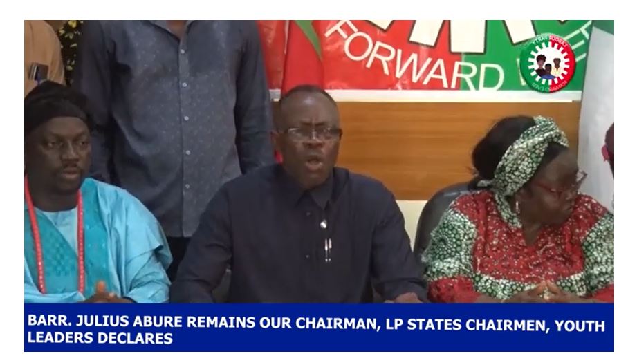 NgLabour's tweet photo. Barr. Julius Abure Remains Our Chairman, LP States Chairmen, Youth Leaders Declares https://t.co/iBZOa0DWiD https://t.co/JxmwwJuTsW