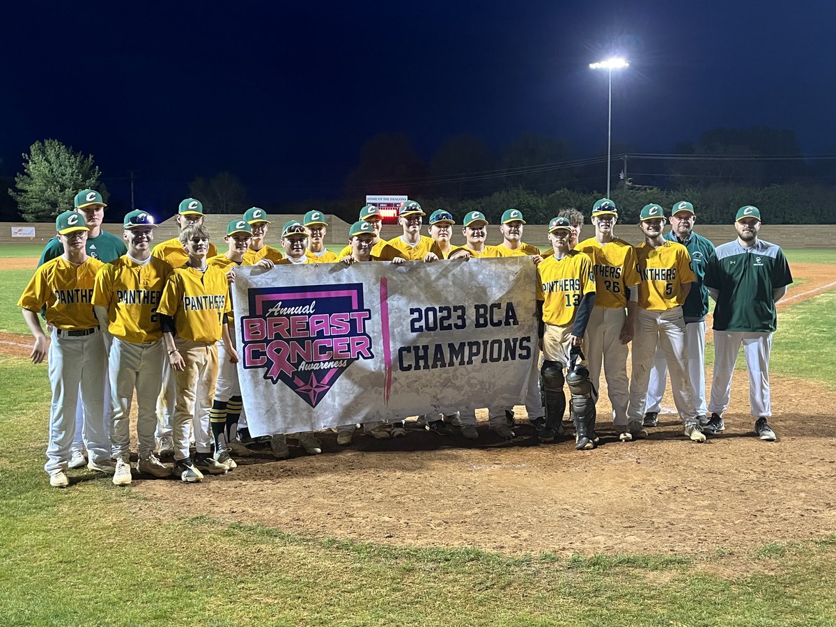 WCAthleticDept's tweet photo. Congratulations to Cumberland County for winning Warren Central’s Breast Cancer Awareness Tournament. Went undefeated in pool play and had a walk-off single in the bottom of the 7th in the championship vs Hart Co.

Great job @Coach_LBell⁩ and his guys as hosts this week. https://t.co/BE60FOHIQR