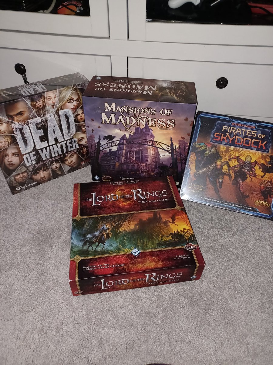 RexiconJesse's tweet photo. Had a great time at @ScrumCon playing ttrpgs AND getting a board game haul from the flea market. Will I enjoy all these games? I'll find out! #scrumcon https://t.co/hHxGPeLCkh