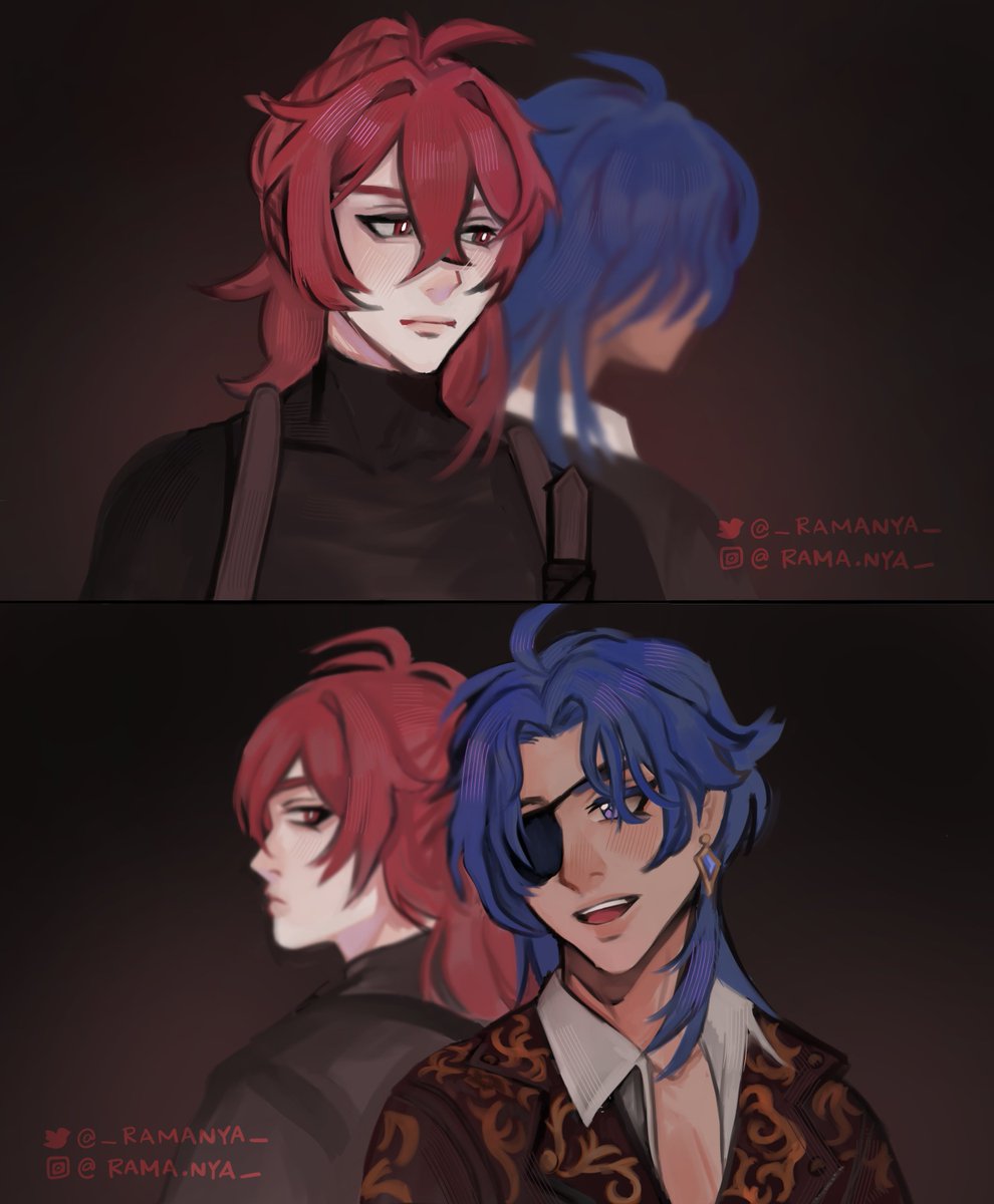 TAN BELLOS, la otp como Leon y Luis de RE4, inspirado por la idea de @ anpanroll
#Kaeya #Diluc #kaeluc #luckae