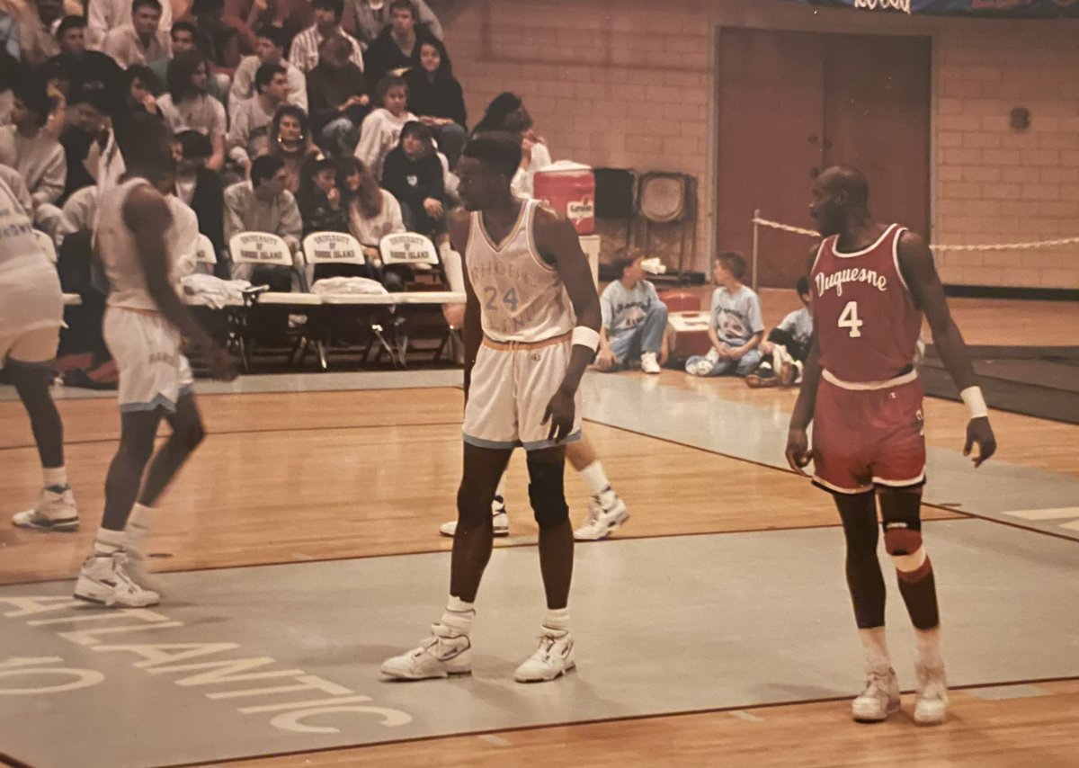 hrstrat62's tweet photo. Found a folder of pics I took during @RhodyMBB 89/90 season. Here’s a couple iPhone copies of photos featuring @ballinkg  taken from the amazing seats we had at Keaney https://t.co/Wo0DsxVO3h
