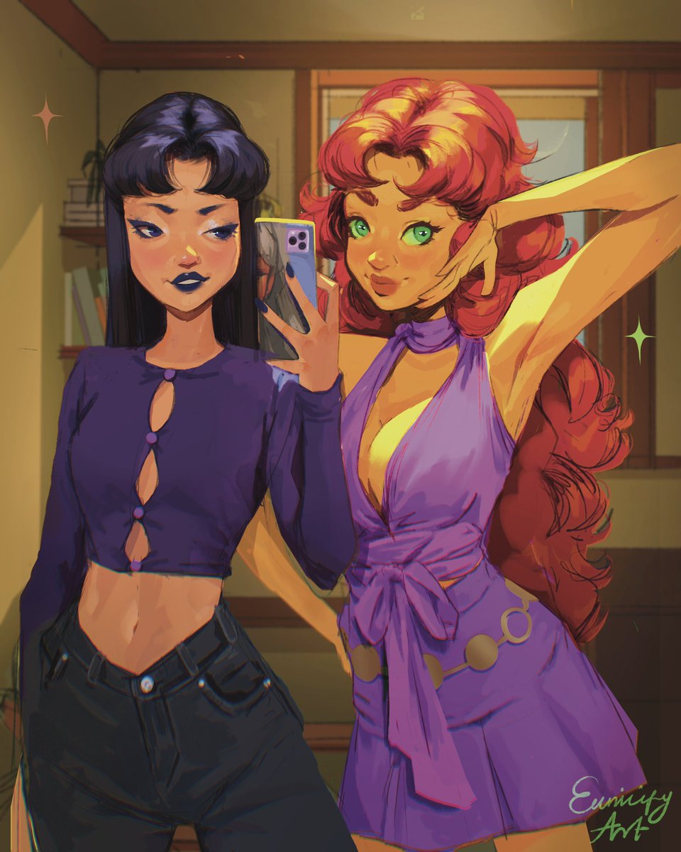 Eunicifyart's tweet photo. Starfire trusting blackfire again ?! https://t.co/zZGdFYamRQ