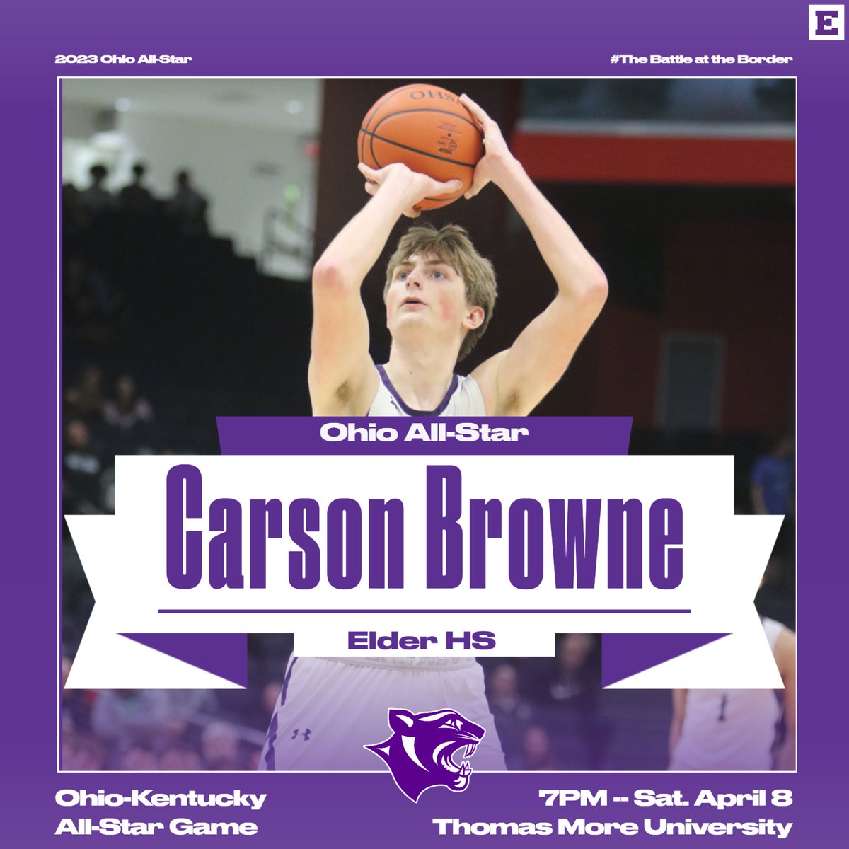 Joe Schoenfeld (@coachschoenfeld) on Twitter photo Good luck to <a href="/CarsonBrowne_/">Carson Browne</a> representing <a href="/ElderHighSchool/">Elder High School</a> in the <a href="/ohkyallstargame/">OH-KY All-Star Game</a> at 7pm this evening at the CCC on the campus of <a href="/ThomasMoreKY/">Thomas More University</a>. 14 of Ohio's finest seniors battle their counterparts from across the river. #RollOhio @elderbasketball <a href="/GCL_GGCLSPORTS/">GCL Sports</a> <a href="/tmusaints/">Thomas More Saints</a> Good luck to <a href="/CarsonBrowne_/">Carson Browne</a> representing <a href="/ElderHighSchool/">Elder High School</a> in the <a href="/ohkyallstargame/">OH-KY All-Star Game</a> at 7pm this evening at the CCC on the campus of <a href="/ThomasMoreKY/">Thomas More University</a>. 14 of Ohio's finest seniors battle their counterparts from across the river. #RollOhio @elderbasketball <a href="/GCL_GGCLSPORTS/">GCL Sports</a> <a href="/tmusaints/">Thomas More Saints</a>