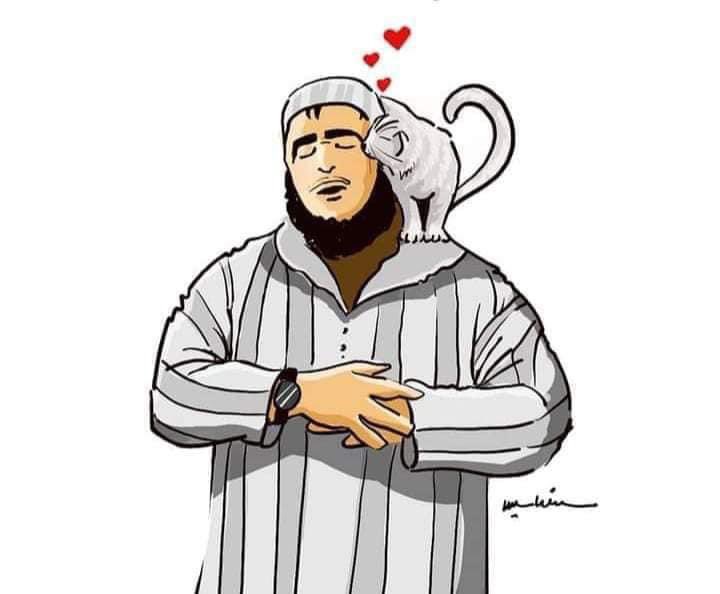 _usmanx01's tweet photo. If worshipping God doesn't make your heart soft towards the weak and ignorant, then know you certainly are not worshipping Him with your heart and soul.

Imam Sheikh Walid Mehsas of Algeria was reciting when an Algerian Cat came to seek his affection

😇Lots of love and respect♥️ https://t.co/spzxQhbYVe