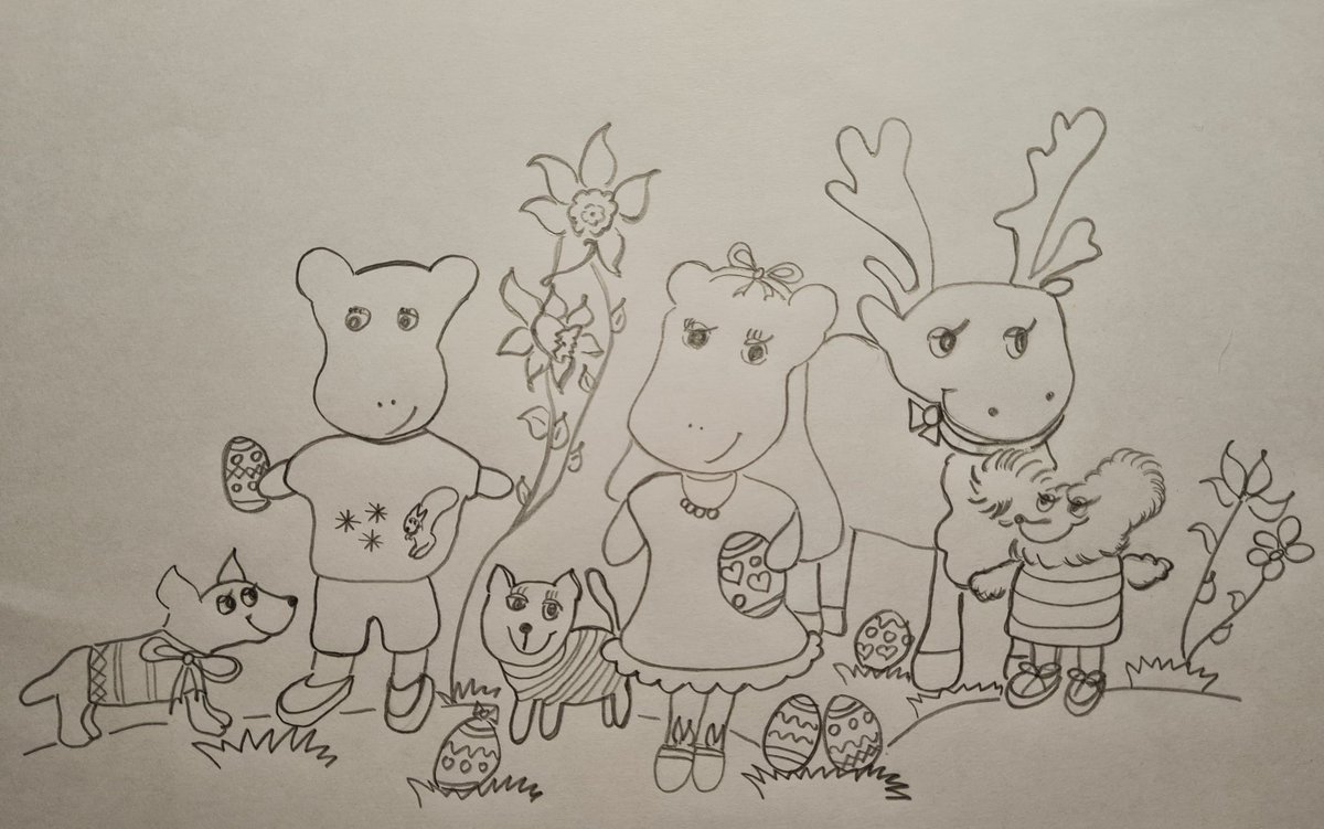 Dear All, 
Dear #Parents and Friends!
Here is #Easter surprise for the Youngest #Readers of #BunkyandtheWalms: a colouring page which I made for you!❤ You can print it out and colour and, if you would like to, #Bunky and I will feature your works on our blog! 
Happy Easter!🌸