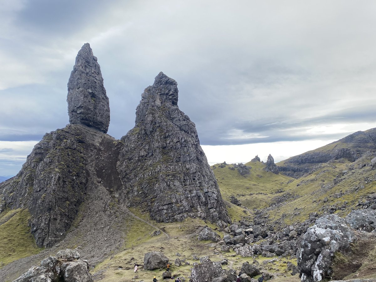 TheNomadicClems's tweet image. Visited the Old Man of Storr and the Needle this afternoon. Well worth the trek up to them. 
Now back in the roof tent, and the wind has definitely picked up!