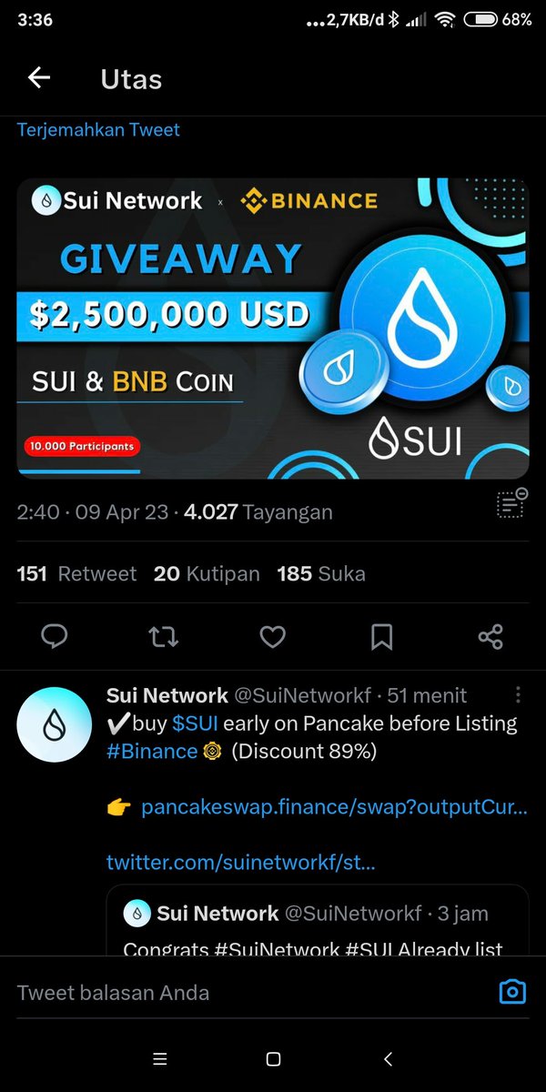 nanin_azza's tweet photo. @SuiNetworkf 0x7891c2E10012a0A93844065579e78363DBC9772C
@Imamazza234 
@Lindawati_azza 
@restoeb48992111 
@Bambangsungkow 
@irfaneffendi 
Done ✔️ https://t.co/xByKFYUWYj
