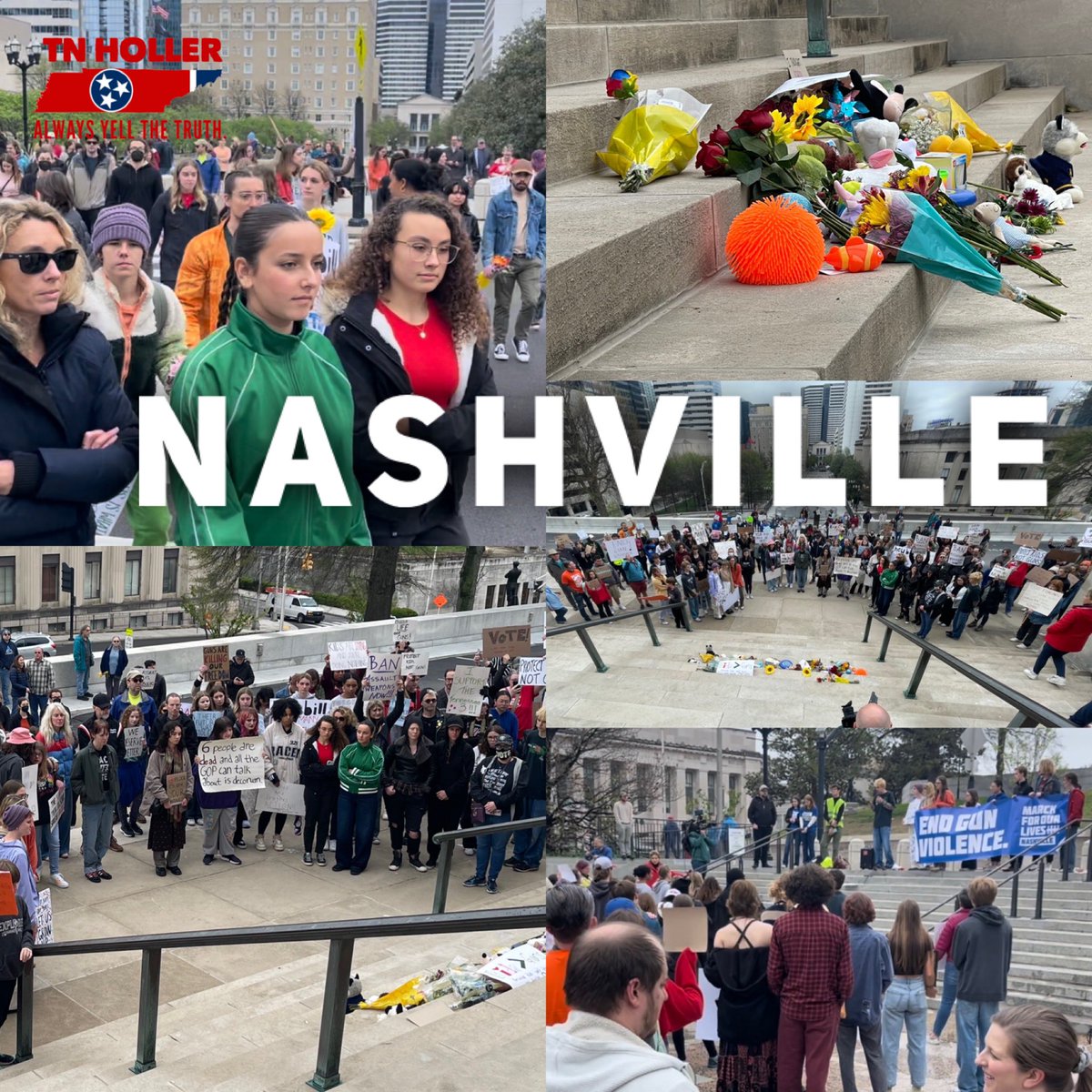 Today in NASHVILLE — another student-led rally for change in memory of those lost.