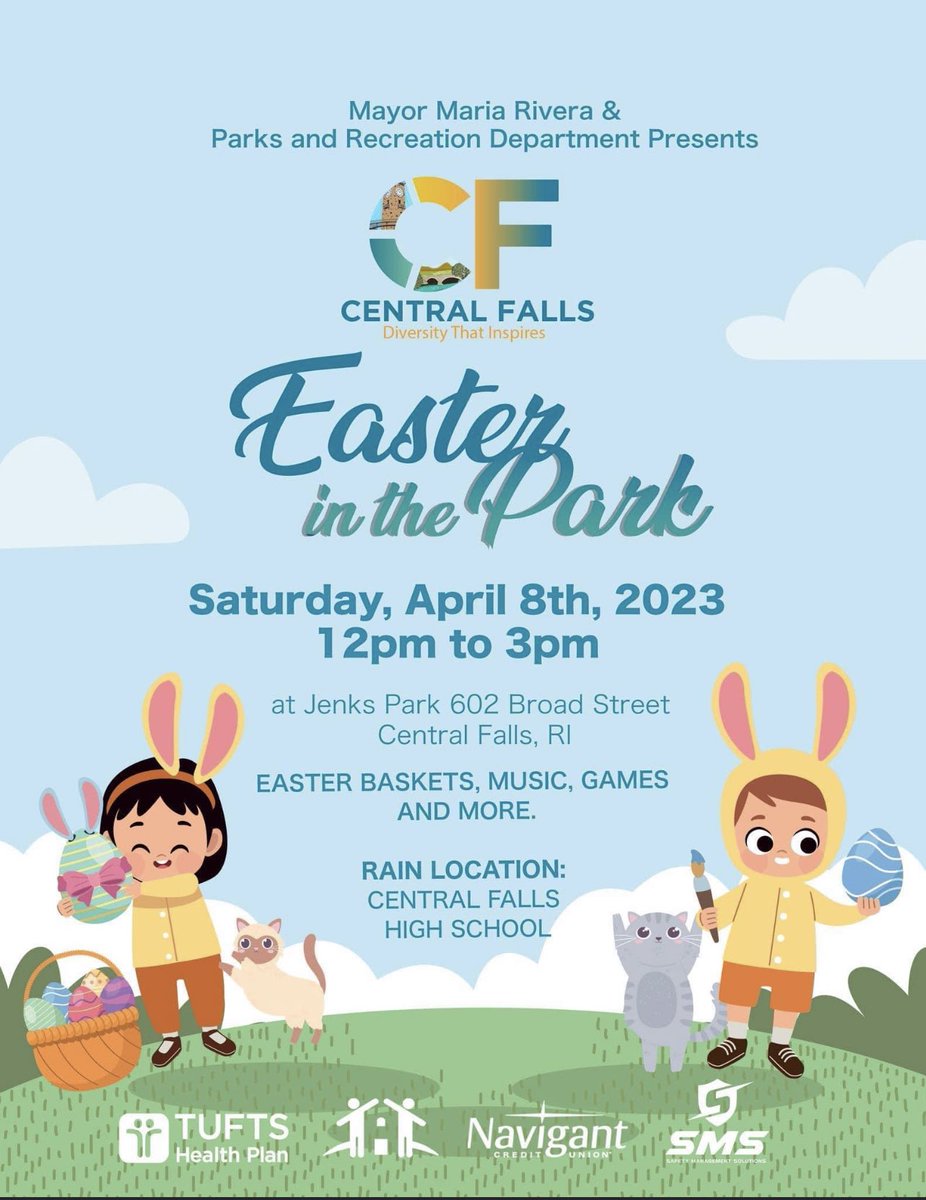 SANDRISCANO's tweet photo. Easter at the Park one of our favorites events of the year! ๐ฐ๐ฃ Gracias @MariaForCF Department of Parks & Rec @CentralFalls_RI & all sponsors for an amazing time #AriHallel and my dad are all smiles just like the rest of the community! โฅ๏ธ๐๐ผ https://t.co/vUnBzvLKiv