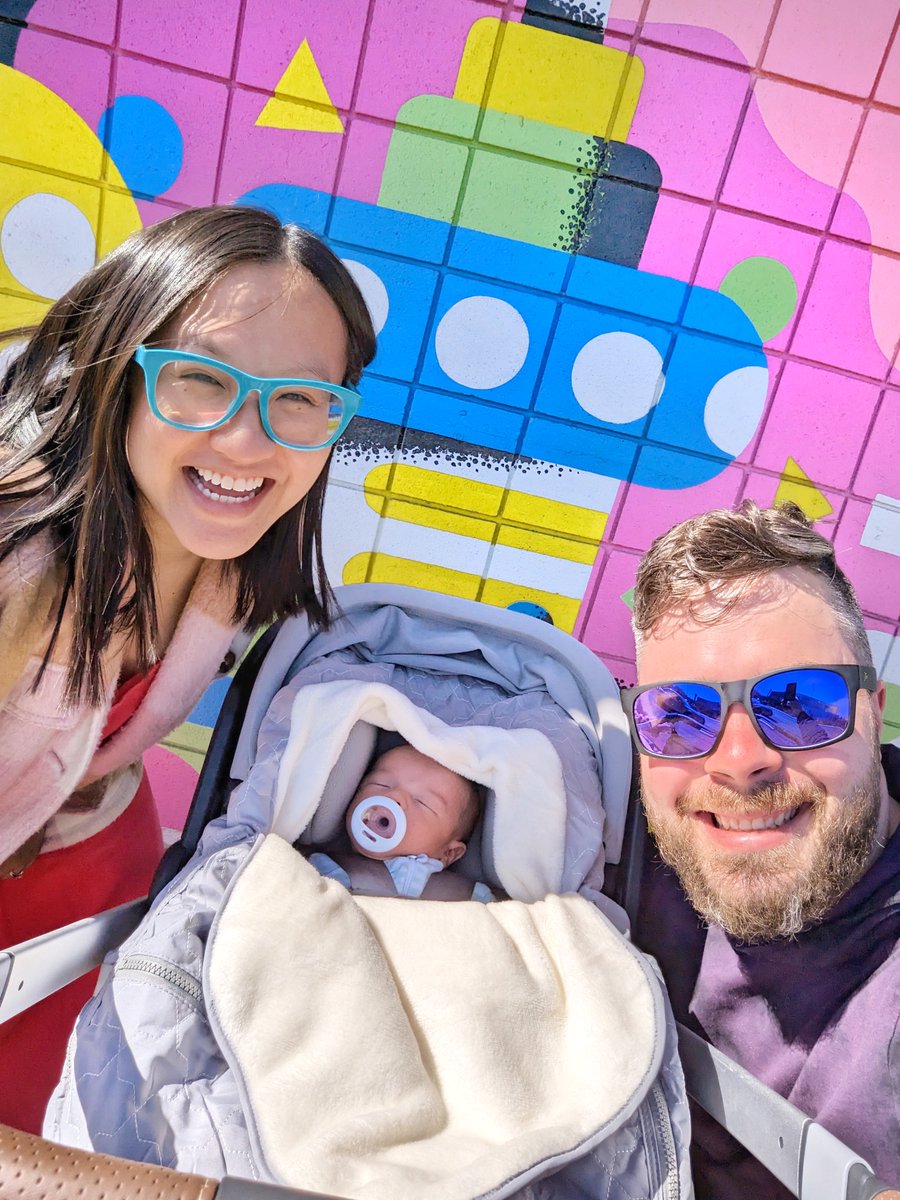 Warm weekend ☀️ calls for a Ritchie crawl with local #yegfood stops for Mini Egg Donuts and sandwiches @farrowsandwich, Dunkaroo Ice Cream (kid size) <a href="/kindicecream/">Kind Ice Cream</a>, <a href="/transcendcoffee/">Transcend Coffee</a> &amp; Baby's First #IGWallsofYEG 📷🎨 at Doughnut Party! Hope everyone has a great long weekend. 🥰