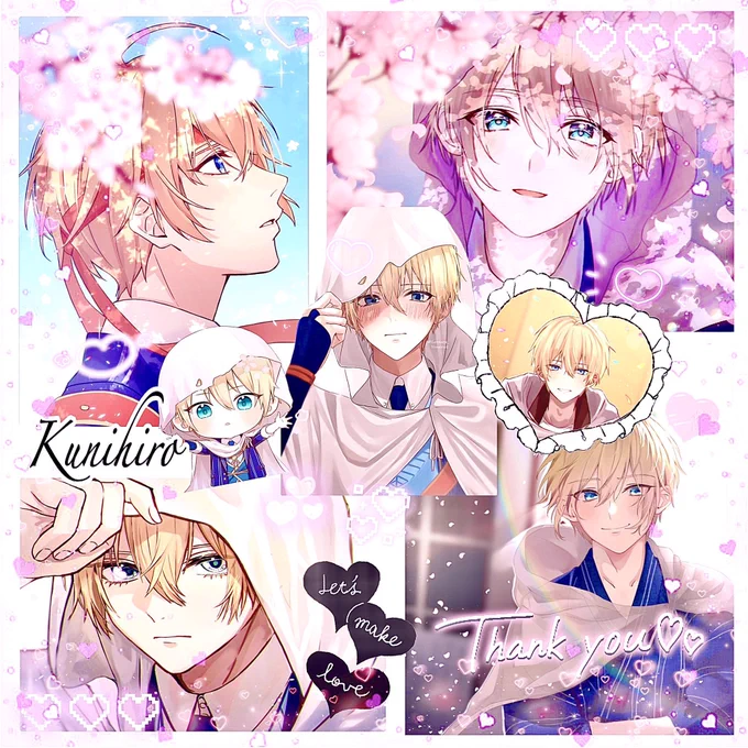 なんと〜! さんが私の絵で可愛い一枚画を作ってくださいました!キラキラで可愛いすぎる...!(DMでお声がけ下さったので個別に許可を出してます!) 