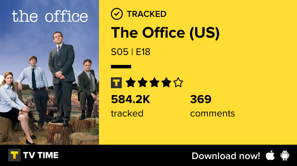 cinemusiques's tweet photo. I've just watched episode S05 | E18 of The Office (US)! #theoffice #tvshowaddict https://t.co/wm5Ypjbm02 #tvtime https://t.co/IsoEPNNWdV