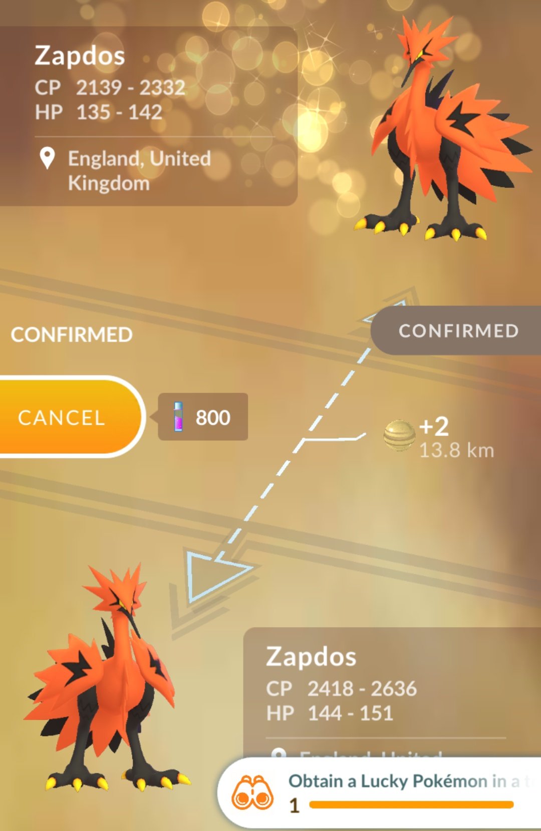 Another Galarian Zapdos! Another excellent throw! #Pokemon