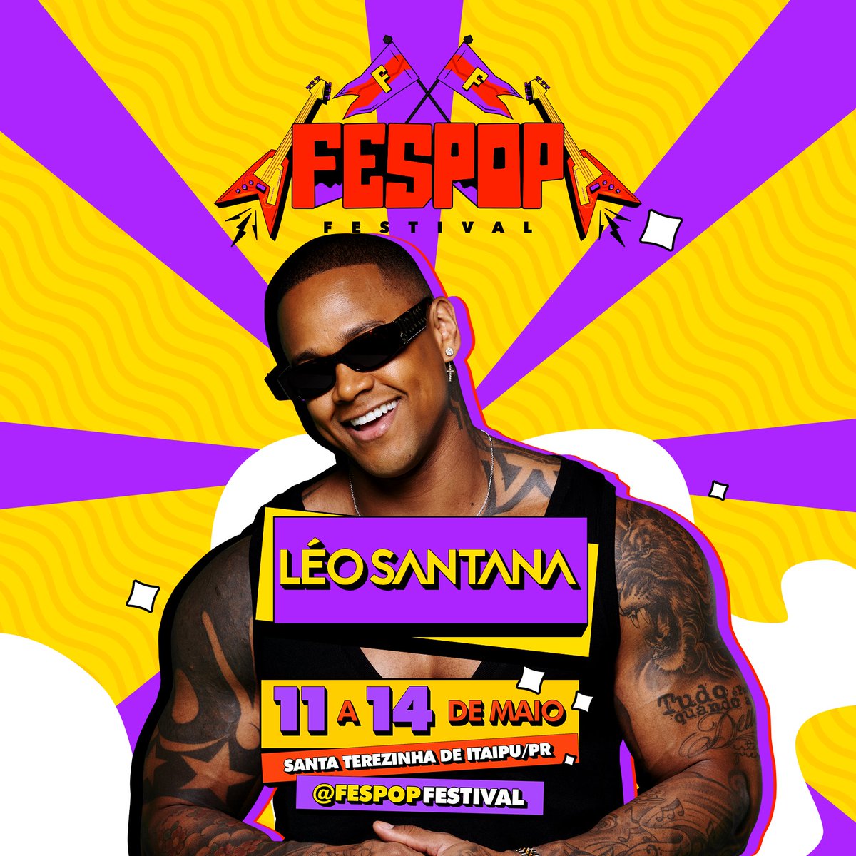 🚨🚨🚨🚨🚨🚨🚨🚨🚨🚨

“O gigante” está na área! A zona de perigo do festival que conecta as melhores emoções nunca foi tão real!

Vem deslizando vaaaaaai!

🔥 LÉO SANTANA 🔥
13 DE MAIO (SÁBADO)
No palco da FESPOP FESTIVAL

Todos prontos?
