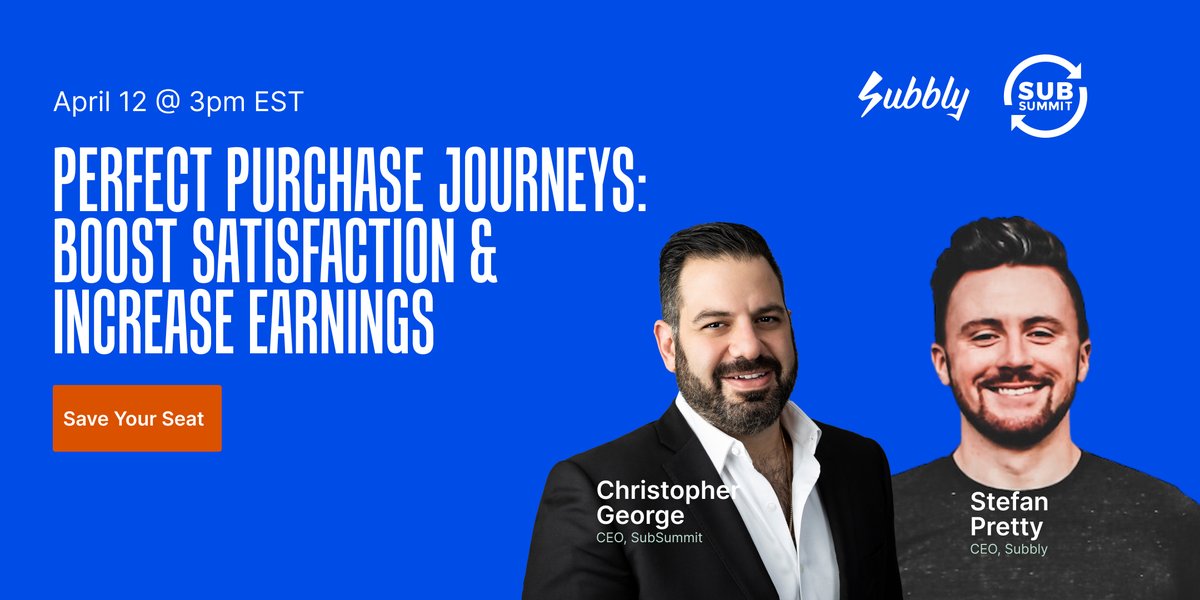 Sub_Summit's tweet photo. Join us and @Subbly next week to discover what it takes to elevate your customer experience throughout the purchase journey! 💪
https://t.co/lmHKYEwo2q
#subbly #subsummit #subscriptioncommerce #checkoutflow #purchasing #purchasejourney https://t.co/vU9Z6sP9Jn