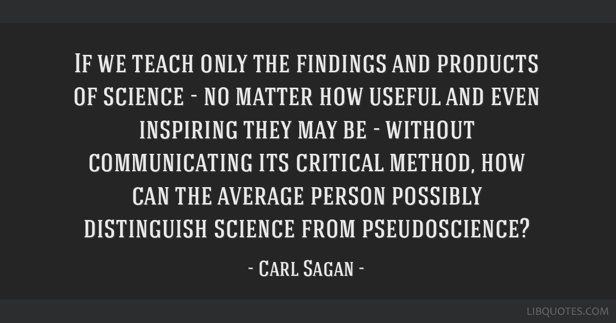 When he’s right, he’s right… and I find that Sagan is often right. 🔭👩‍🔬

#Science 
#sciencecommunication 
#sciencepodcast