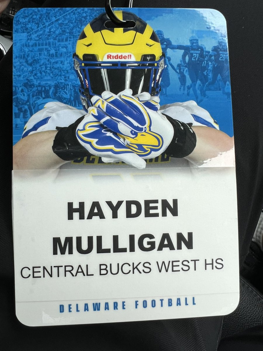 Had an amazing time <a href="/Delaware_FB/">Delaware Football</a> watching the practice and meeting the coaches. Thank you <a href="/CoachGoldrich/">Sean Goldrich</a> <a href="/CoachRogers57/">Coach Rogers</a>